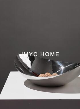 简约轻奢不锈钢水果盘件别装饰厅酒店摆墅客茶几餐桌吧WZF台柜收