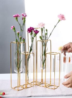 网红艺高档约YF74金属花架管透明花架简约现试代家简居创意花水培