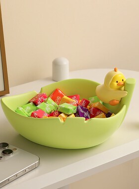 可爱小黄鸭摆件入户门口玄关钥匙收纳客厅家居装饰品乔迁新居礼物