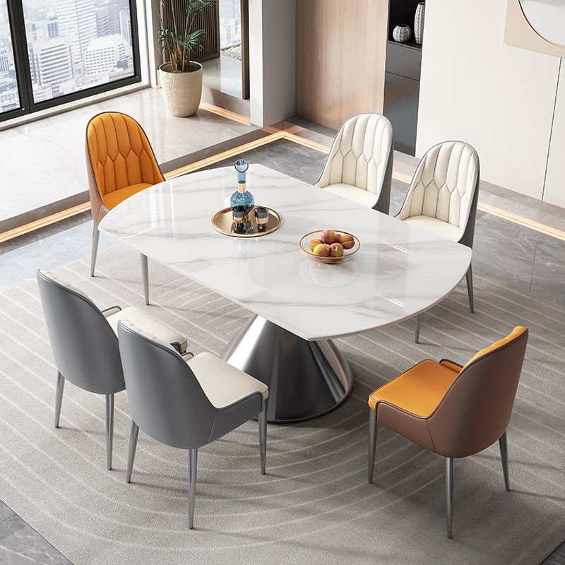 轻奢伸缩超晶石餐桌椅天然大理石圆桌家用小户型微晶石奢石吃饭桌,淘宝优惠券,粉丝福利购,淘宝优惠卷
