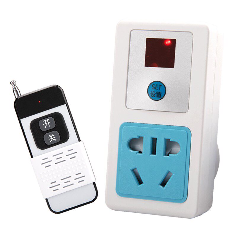 遥控开关220v家用可穿墙插排插线板水泵单路无线智能电源插座 - 图0
