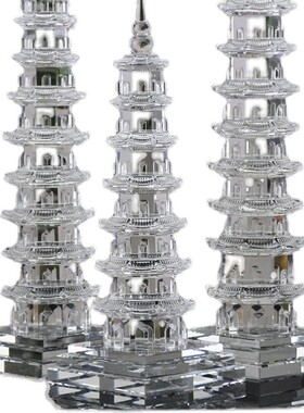 客厅书房摆件水晶文昌塔7层9层11层工艺品装饰品文峰塔K9桌面复古