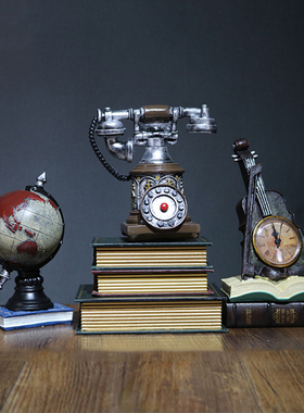 复古客厅玄关家居软装电视酒柜装饰品摆件红酒架小办公室桌工艺品