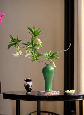 室新中式花瓶禅意创节庆意台面摆假DUR花插办公茶室客厅酒柜装饰