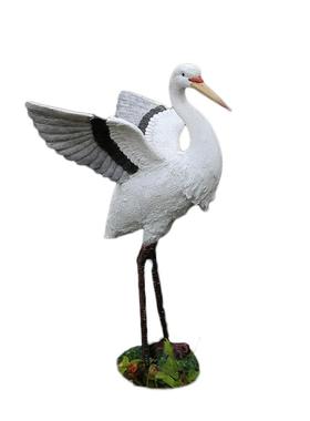 户外花鱼003池景装饰动物树脂白鹭庭外院假山园造仙鹤摆件室王金