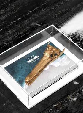 现代简约亚ES-A6450克洞力石装饰盒示件样板房客厅茶几展罩组合软