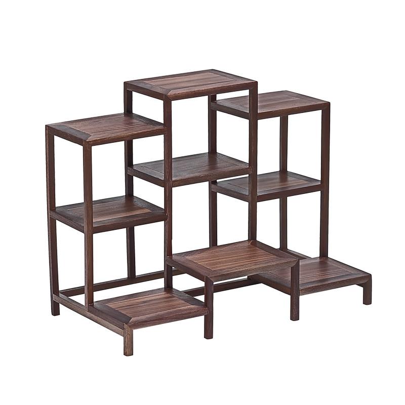 Yibendao solid wood Bogu rack tea set tea cup storage rack display rack storage shelf purple sand pot display rack Duobao