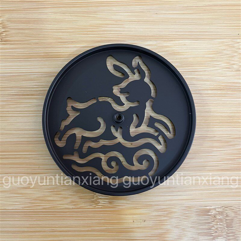 方形篆模香道用品用具纂香粉工具双耳模具苏工色黄铜9cm多样款式 - 图3