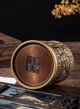 纯筒10铜装饰家用客气厅百黄福笔送礼福满满桌面摆件义乌小商品