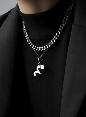 十二星座项链男高级感小众设计男士吊坠搭配衣服百搭男女星座项链