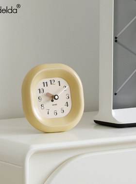 Mandelda客厅创意台式时钟表装饰品入户玄关电视柜时钟桌面摆件