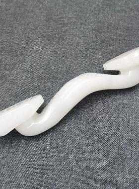 天然汉白玉如意摆件长17厘米中式家居饰品摆设