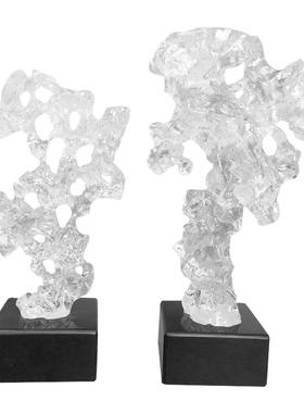 创意明太湖透石摆件新中式风树脂象雕塑摆件软装桌面抽家格居太湖