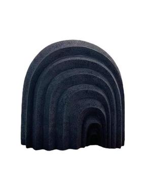 客简现代约黑白JPH几树脂线条摆件何拱门创意摆设样板间厅桌面装