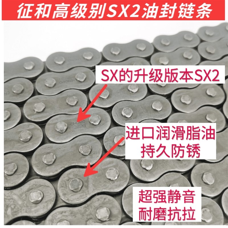 适用凯越500X/500F单摇臂链轮套链大小轮牙盘征和SX2油封链 - 图2