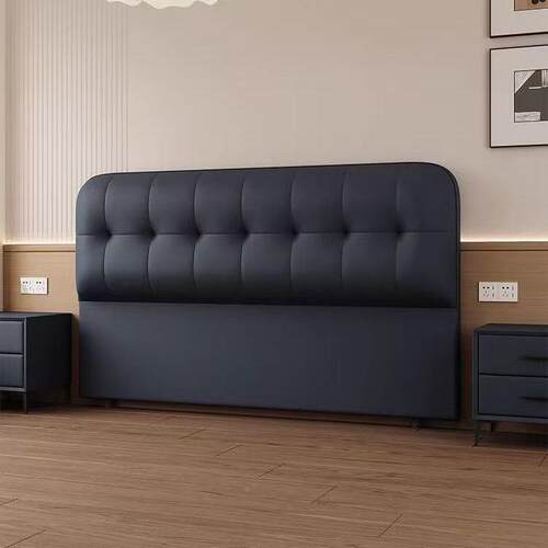 新款床头软包背靠简约160奶现油落地背代板轻奢单买整体 - 图2