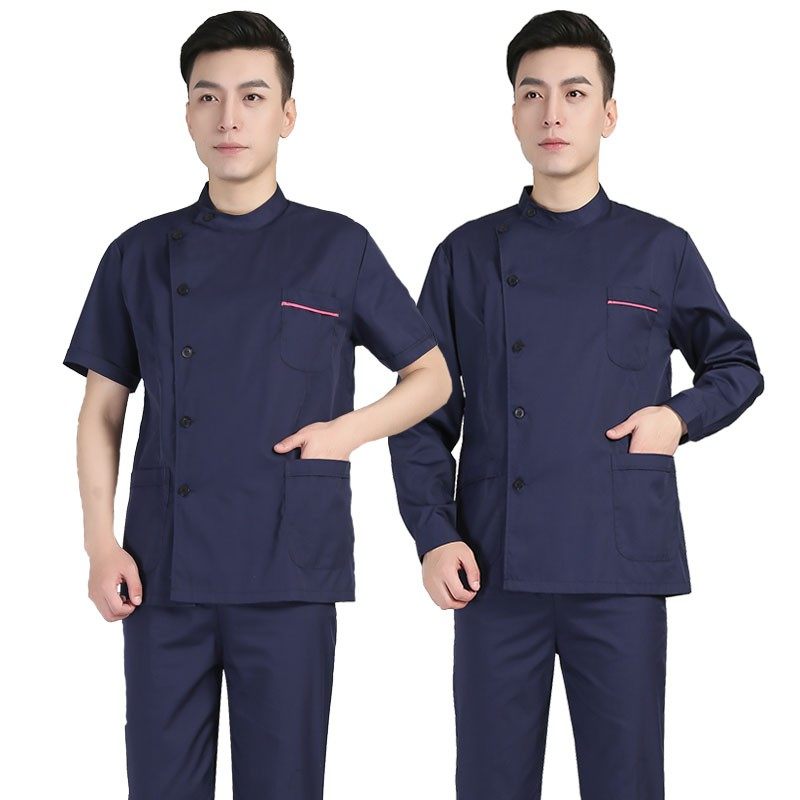 藏蓝男偏襟立领护士服分体一套装短袖口腔医生美容护理工作服短袖,淘宝优惠券,粉丝福利购,淘宝优惠卷