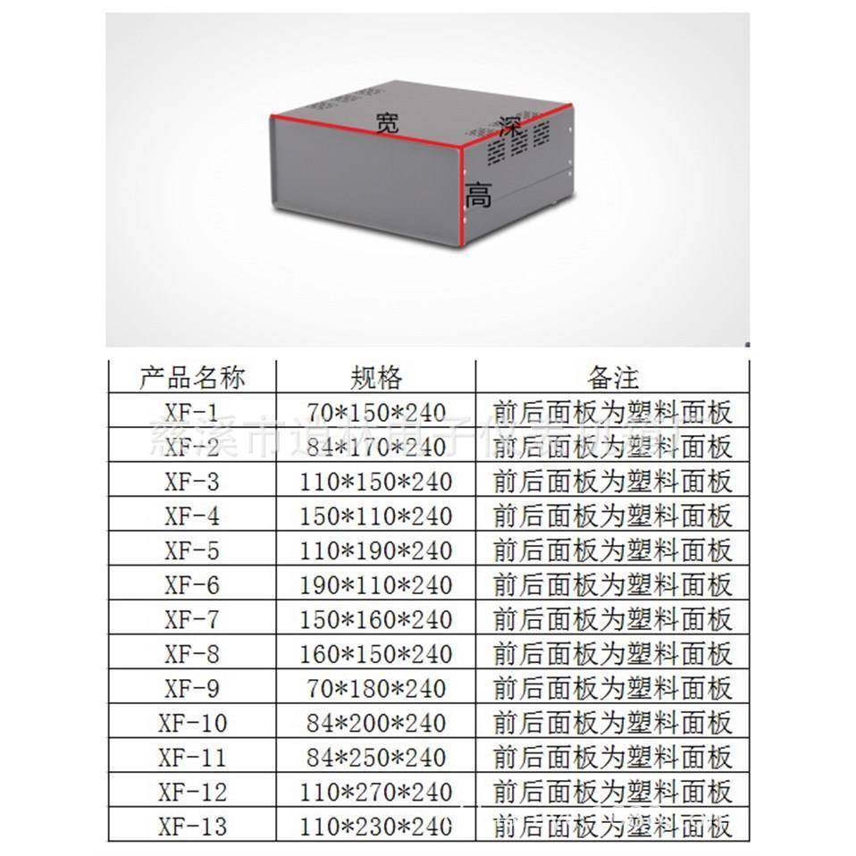 Instrument iron shell equipment shell iron shell chassis XF-170*150*240 can be equipped with a portable handle