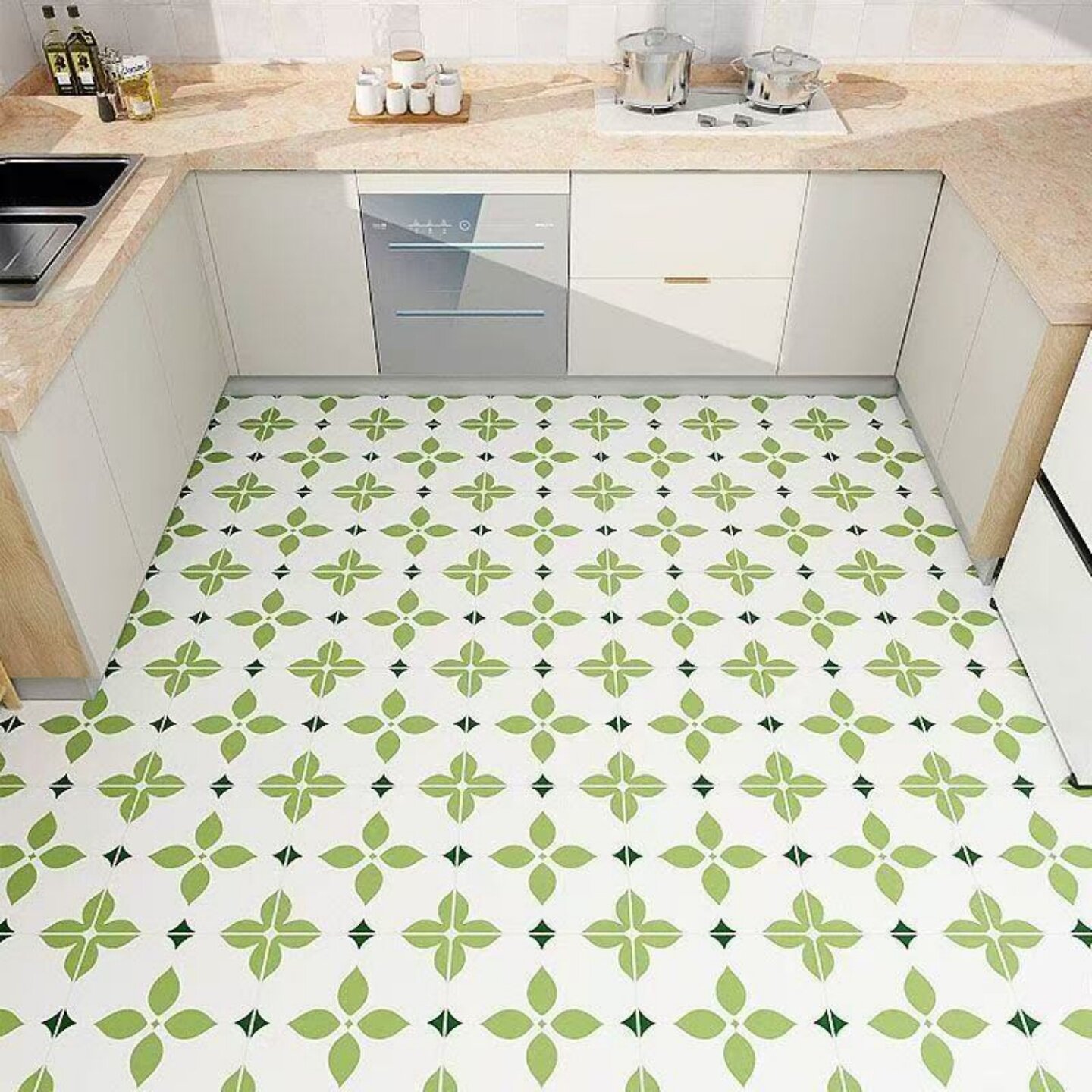 Kitchen PVC oil-proof, waterproof, no-wash, dirt-resistant floor mat