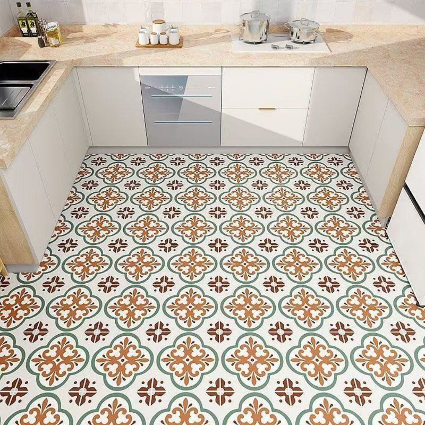 Kitchen PVC oil-proof, waterproof, no-wash, dirt-resistant floor mat