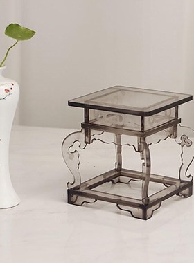 小博古架文玩展示收纳架摆件佛像珠宝底座置物架茶桌台紫砂壶展台