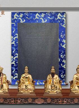 装裱堂三尺三红色大单纹高档KA391挂轴堂布子居东北家挂龙画通天