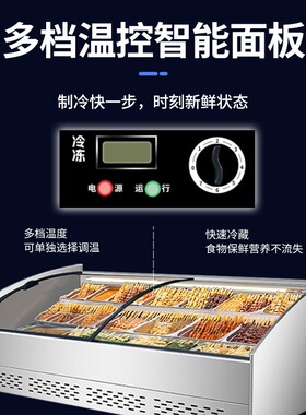 蚂蚁商用台式阶梯展示柜冰柜冷藏冷冻摆摊烧烤点菜柜夜市移动三阶