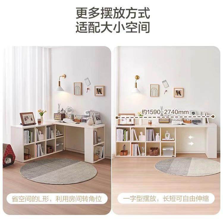 转书桌室女生梳妆台斗柜一体桌VPEL型拐办角卧公桌小户型奶油角桌,淘宝优惠券,粉丝福利购,淘宝优惠卷