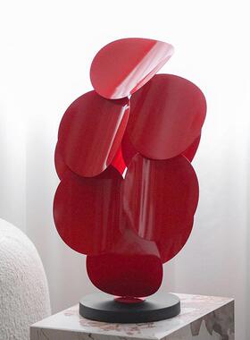 艺术RVK象金属艺样术叶子叠摆件板间售楼处客厅玄关雕塑软抽层装