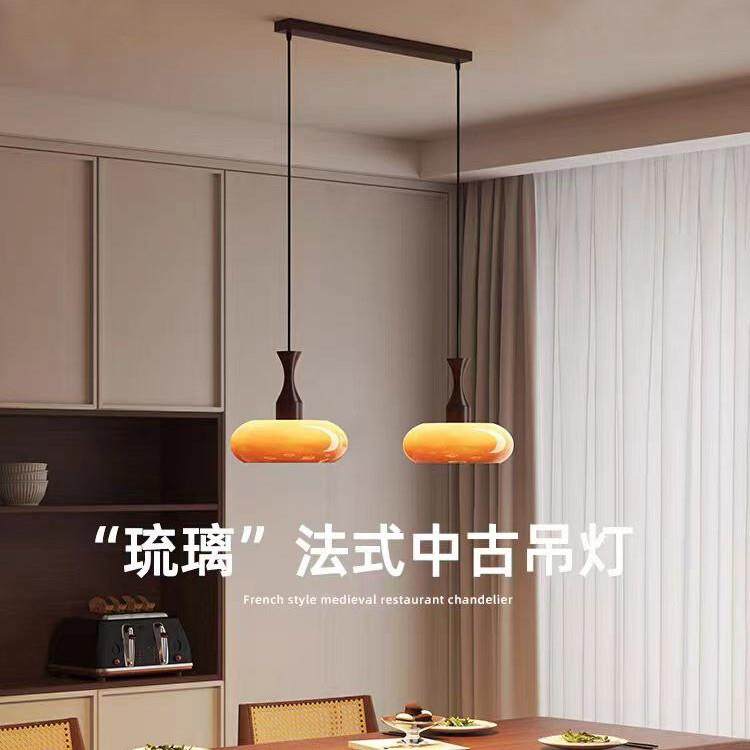 2025新吊款法式古风餐18厅灯家复用古胡中桃木艺术造型餐桌灯吧台,淘宝优惠券,粉丝福利购,淘宝优惠卷