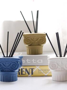 欧奢式古罗马柱BPU摆件轻风香薰摆设样板间复创意桌氛面围感软装