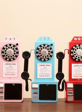 复SS673443古怀旧摆件照老式黑白电视收话音机留声机电模型拍机道