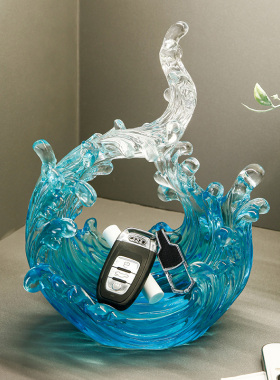 风生水起摆件入户门放钥匙收纳玄关轻奢电视柜装饰办公室桌面摆设