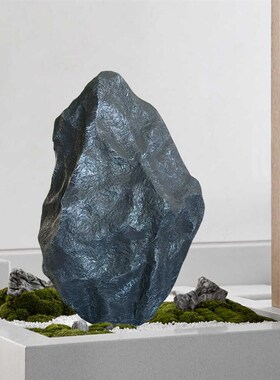 仿真石头造景假山石刻字园林景观售楼部庭院橱窗装饰造景软装摆件