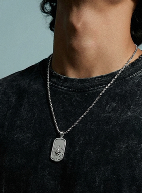 Zippo/之宝领航者罗盘项链男士指南针吊坠小众设计高级简约百搭