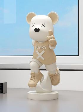 lucy熊关装摆件桌面饰玄酒柜工位FKD6450可爱办公室小工k艺品家居