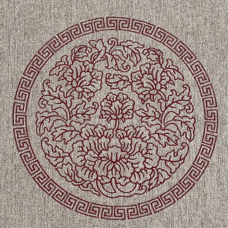 花瑞梦溪绣LJV实木餐靠靠垫餐椅椅靠垫餐椅垫全年加厚防滑定制 - 图0