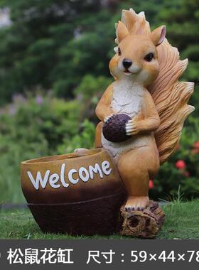 户外仿真动物松鼠玻JY230709璃钢摆花园庭院别墅广场件学景装区景