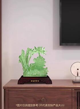 源盛集珍客厅高端大气玉石财富节节高白菜竹子摆件装饰品乔迁礼物