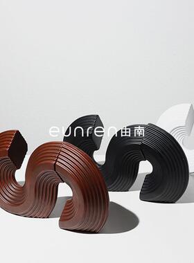 北现代简约S型书电挡装饰摆件CYA客厅博古架卧室视欧柜装书房软摆