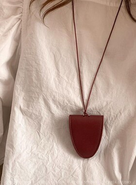 韩版皮质挂脖磁吸长款项链女配饰早秋多功能眼镜夹毛衣链旅行饰品