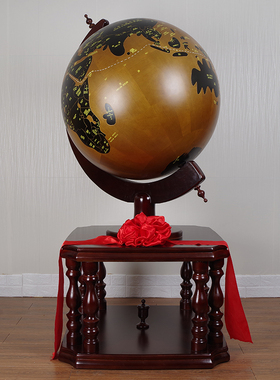 大型实木地球仪摆件落地店铺开业礼品办公室乔迁贺礼开张庆典礼物