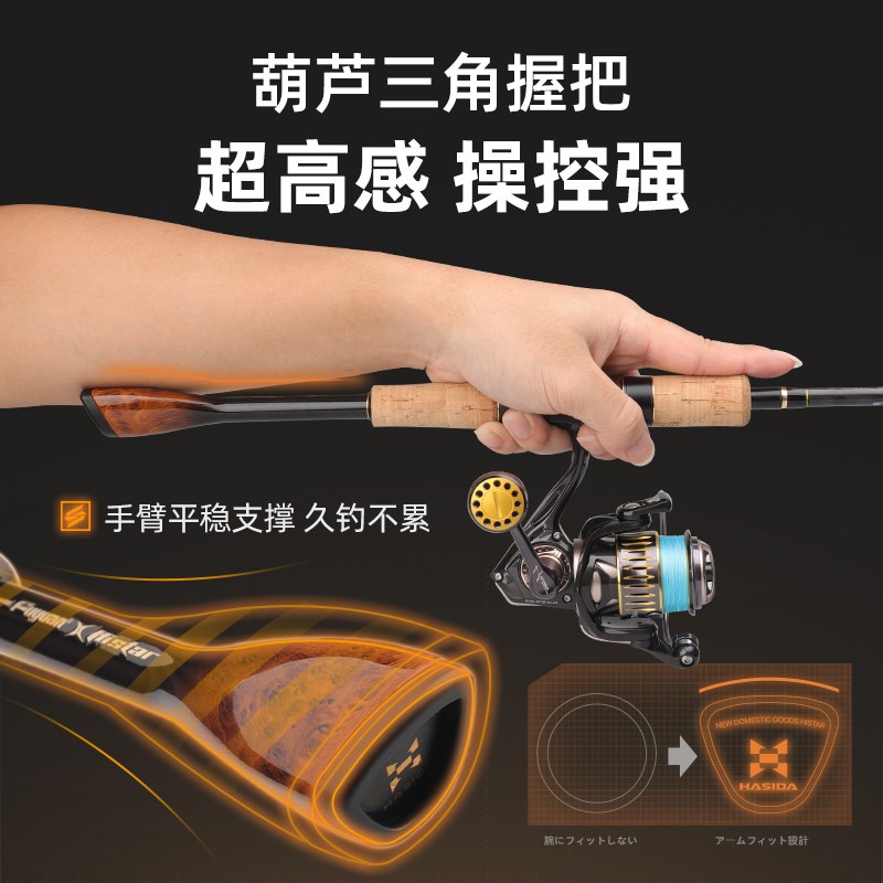 哈斯达巅覆路滑竿纺车轮大导环远投专用超轻路亚杆滑漂竿路亚装 - 图2