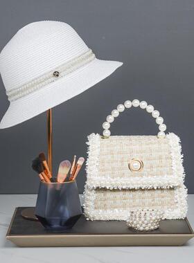 样板房装饰品摆件士道衣帽间礼帽梳女妆化妆具tb-63617衣柜展厅台