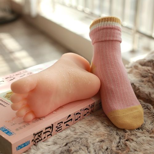 小脚丫假脚摸摸胸真人倒模美女小码脚仿真足模网店拍照丝袜H28码 - 图0