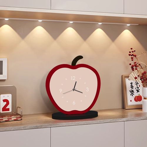 创意水果装饰桌面时钟摆件钟表摆放式客厅表摆台式电视柜台钟台式 - 图0