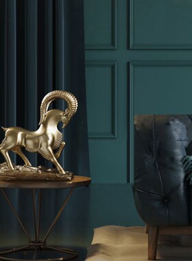 三羊开泰欧式招财办公室客厅酒柜子玄关三阳开泰摆件生肖羊装饰品