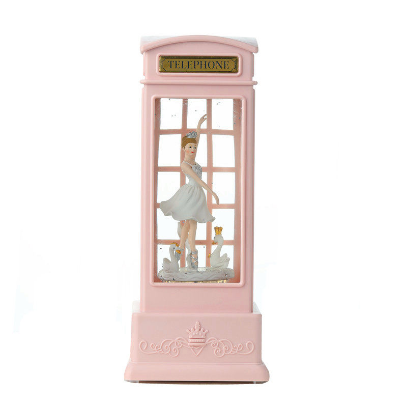 女生音乐盒儿童生日礼物旋转风灯摆件电话亭八音盒跳舞芭蕾女孩,淘宝优惠券,粉丝福利购,淘宝优惠卷