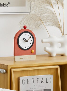 Mandelda家居玄关卧室创意座钟客厅电视柜台式时钟装饰品桌面摆件