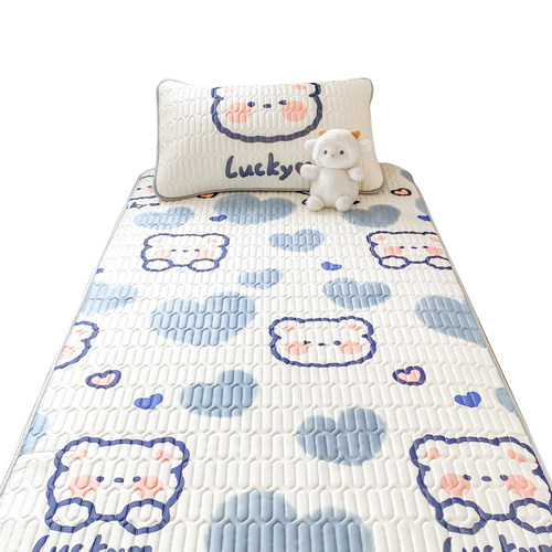 乳胶冰丝凉席学生宿舍单人夏季席子可水洗寝室上下铺空调席儿童席 - 图0